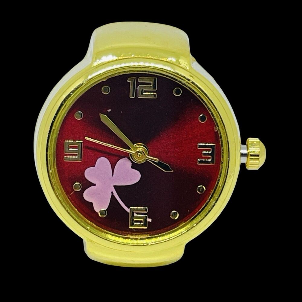 BOZHI Ring Watch Gold Design With Crystals New